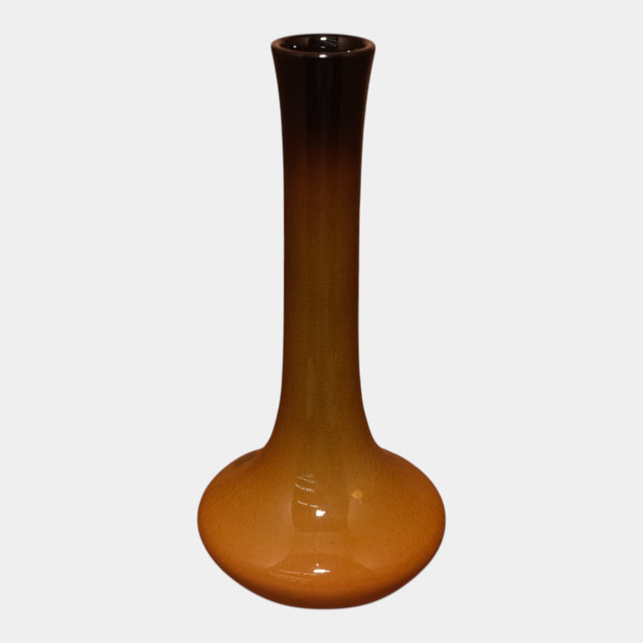 Weller Louwelsa 1900s Vintage Art Pottery Brown Ceramic Bud Vase - Just Art Pottery