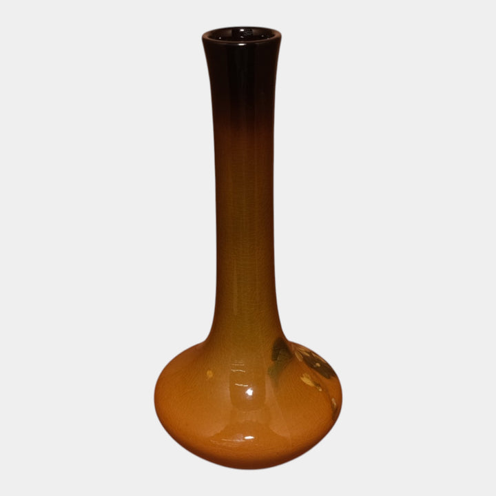 Weller Louwelsa 1900s Vintage Art Pottery Brown Ceramic Bud Vase - Just Art Pottery