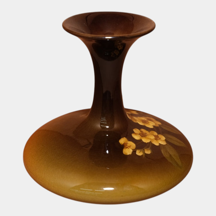 Rookwood 1901 Art Pottery Brown Floral Decorated Bud Vase 715DD Demarest