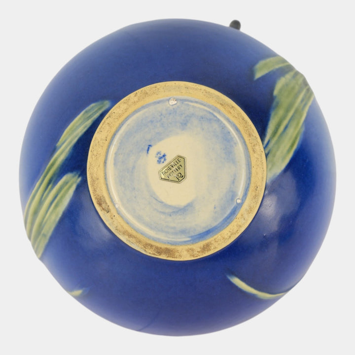 Roseville Pine Cone Blue 1936 Vintage Art Pottery Jardiniere Planter 632-6