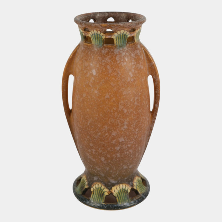 Roseville Ferella Tan 1930 Vintage Art Deco Pottery Ceramic Flower Vase 507-9
