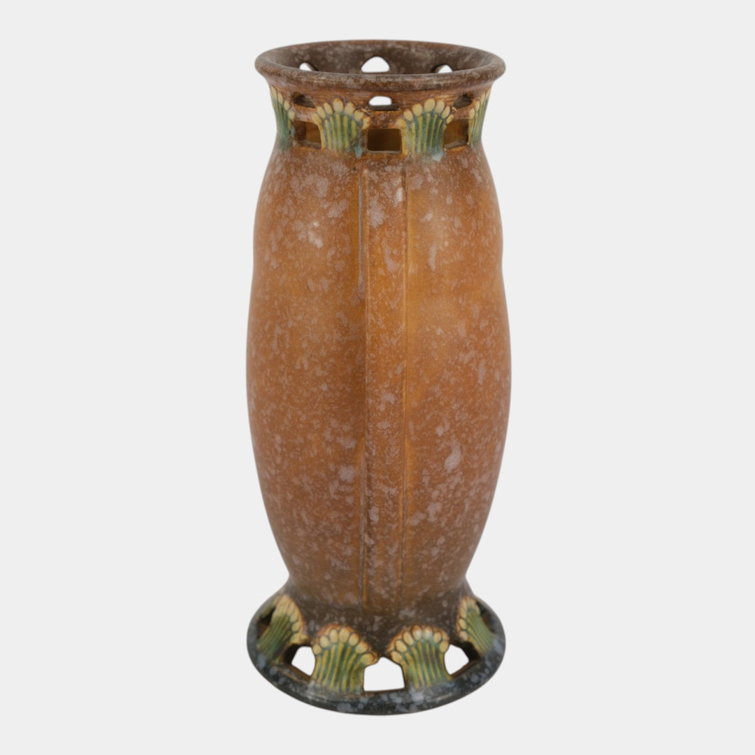 Roseville Ferella Tan 1930 Vintage Art Deco Pottery Ceramic Flower Vase 507-9