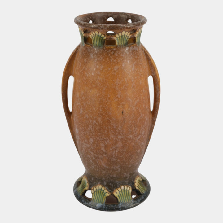Roseville Ferella Tan 1930 Vintage Art Deco Pottery Ceramic Flower Vase 507-9