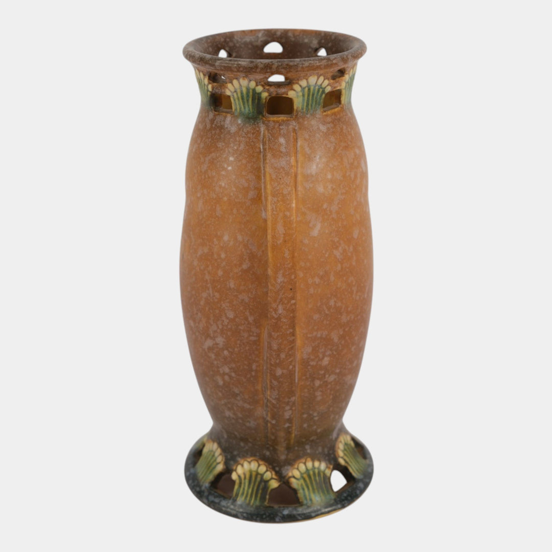 Roseville Ferella Tan 1930 Vintage Art Deco Pottery Ceramic Flower Vase 507-9