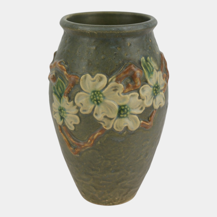 Roseville Dogwood Textured Green 1926 Vintage Art Pottery Ceramic Vase 303-9