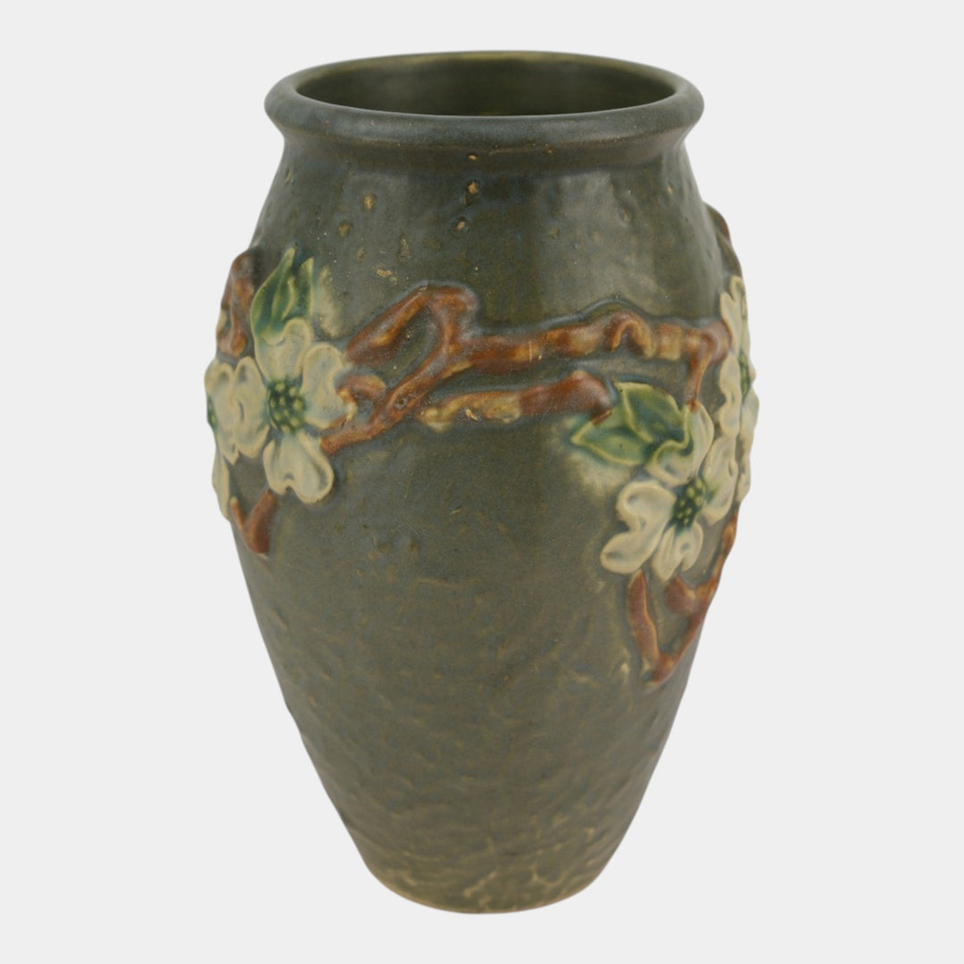 Roseville Dogwood Textured Green 1926 Vintage Art Pottery Ceramic Vase 303-9