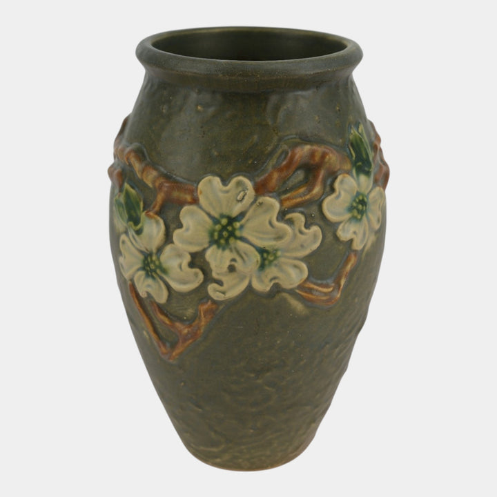 Roseville Dogwood Textured Green 1926 Vintage Art Pottery Ceramic Vase 303-9