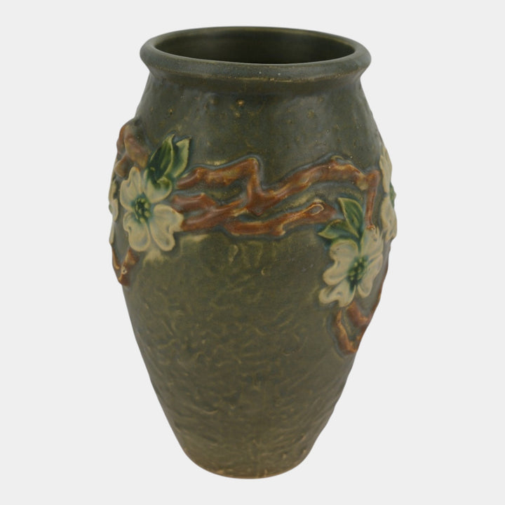 Roseville Dogwood Textured Green 1926 Vintage Art Pottery Ceramic Vase 303-9