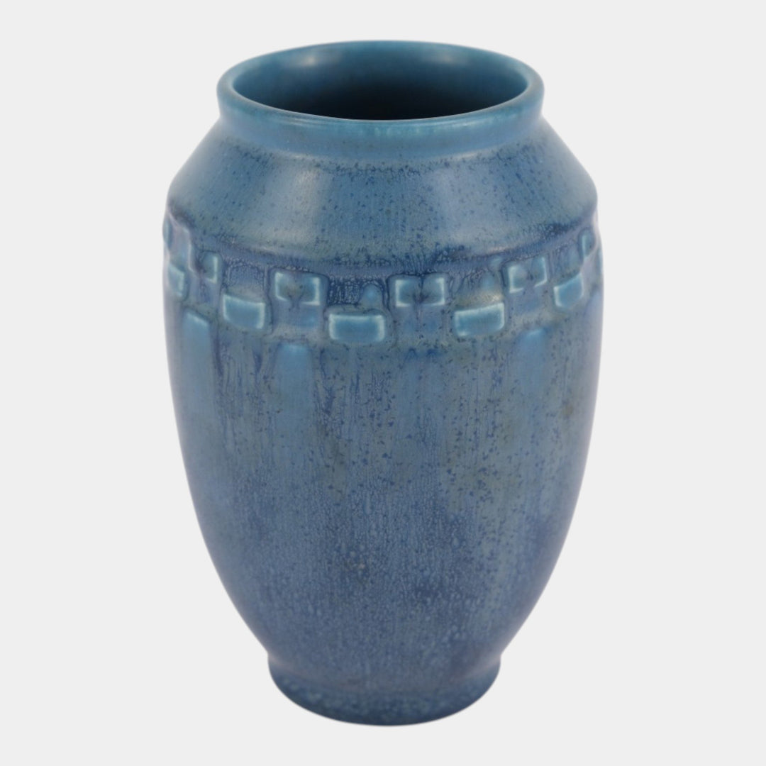 Rookwood 1930 Vintage Arts Deco Pottery Matte Blue Ceramic Flower Vase 2284