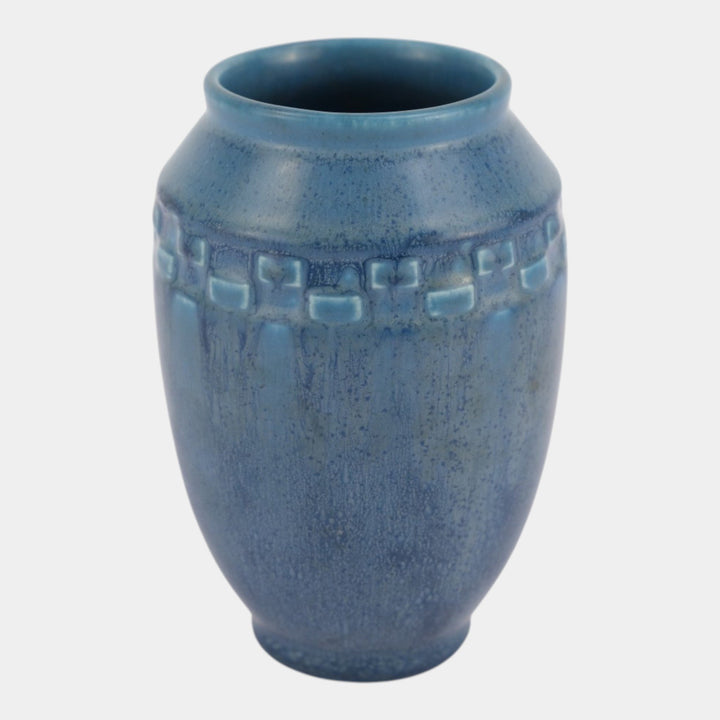 Rookwood 1930 Vintage Arts Deco Pottery Matte Blue Ceramic Flower Vase 2284