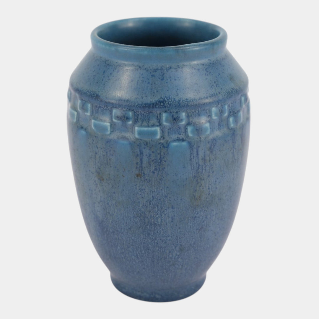 Rookwood 1930 Vintage Arts Deco Pottery Matte Blue Ceramic Flower Vase 2284