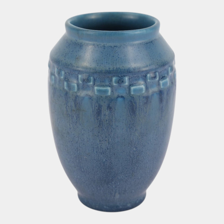 Rookwood 1930 Vintage Arts Deco Pottery Matte Blue Ceramic Flower Vase 2284