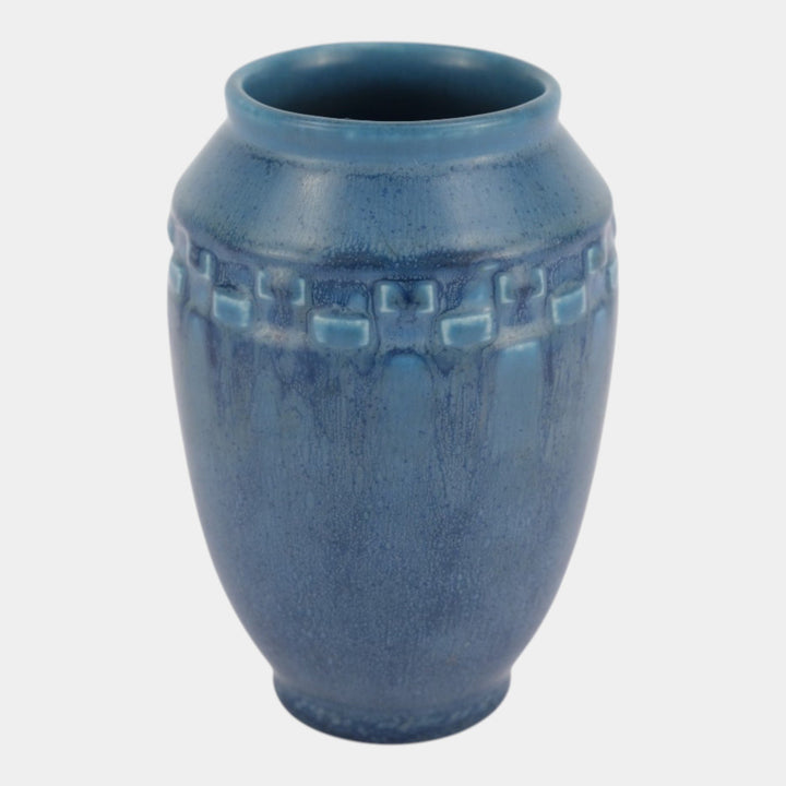 Rookwood 1930 Vintage Arts Deco Pottery Matte Blue Ceramic Flower Vase 2284