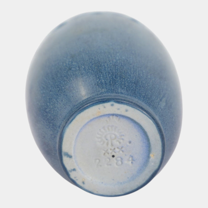 Rookwood 1930 Vintage Arts Deco Pottery Matte Blue Ceramic Flower Vase 2284