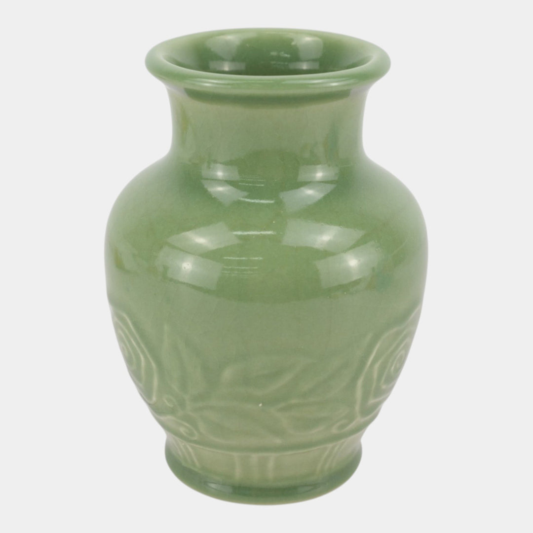 Rookwood 1944 Vintage Mid Century Modern Pottery Green Ceramic Vase 6767