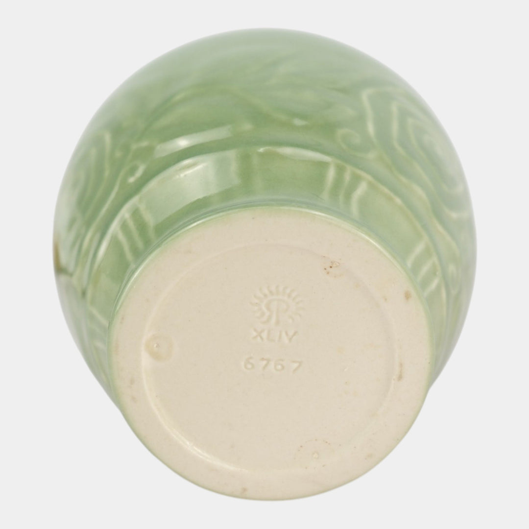 Rookwood 1944 Vintage Mid Century Modern Pottery Green Ceramic Vase 6767