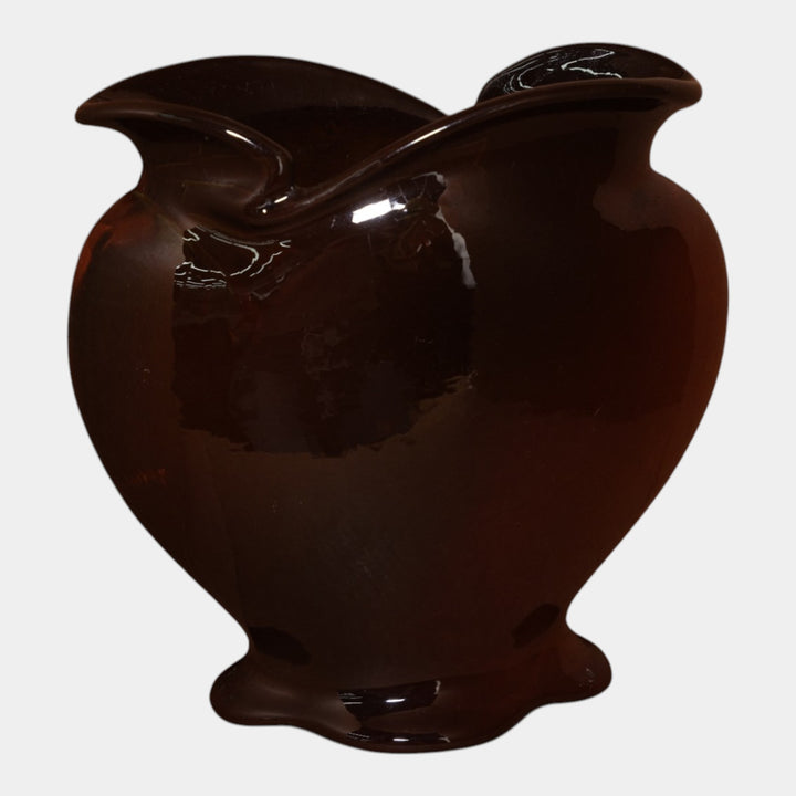 Roseville Rozane Early 1900s Art Pottery Brown Floral Pillow Vase Timberlake