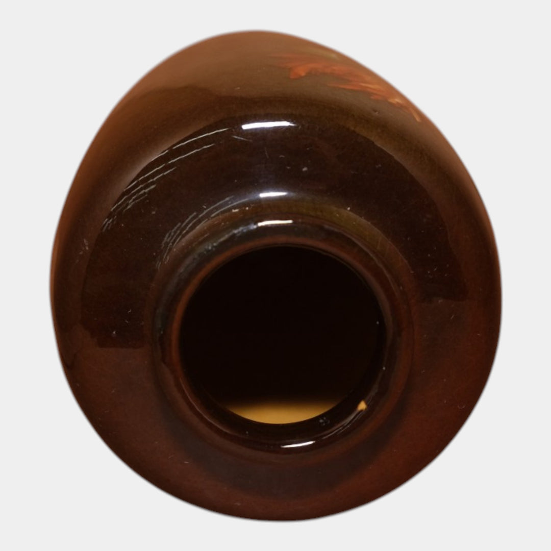 Weller Louwelsa 1900s Vintage Art Pottery Brown Ceramic Flower Vase