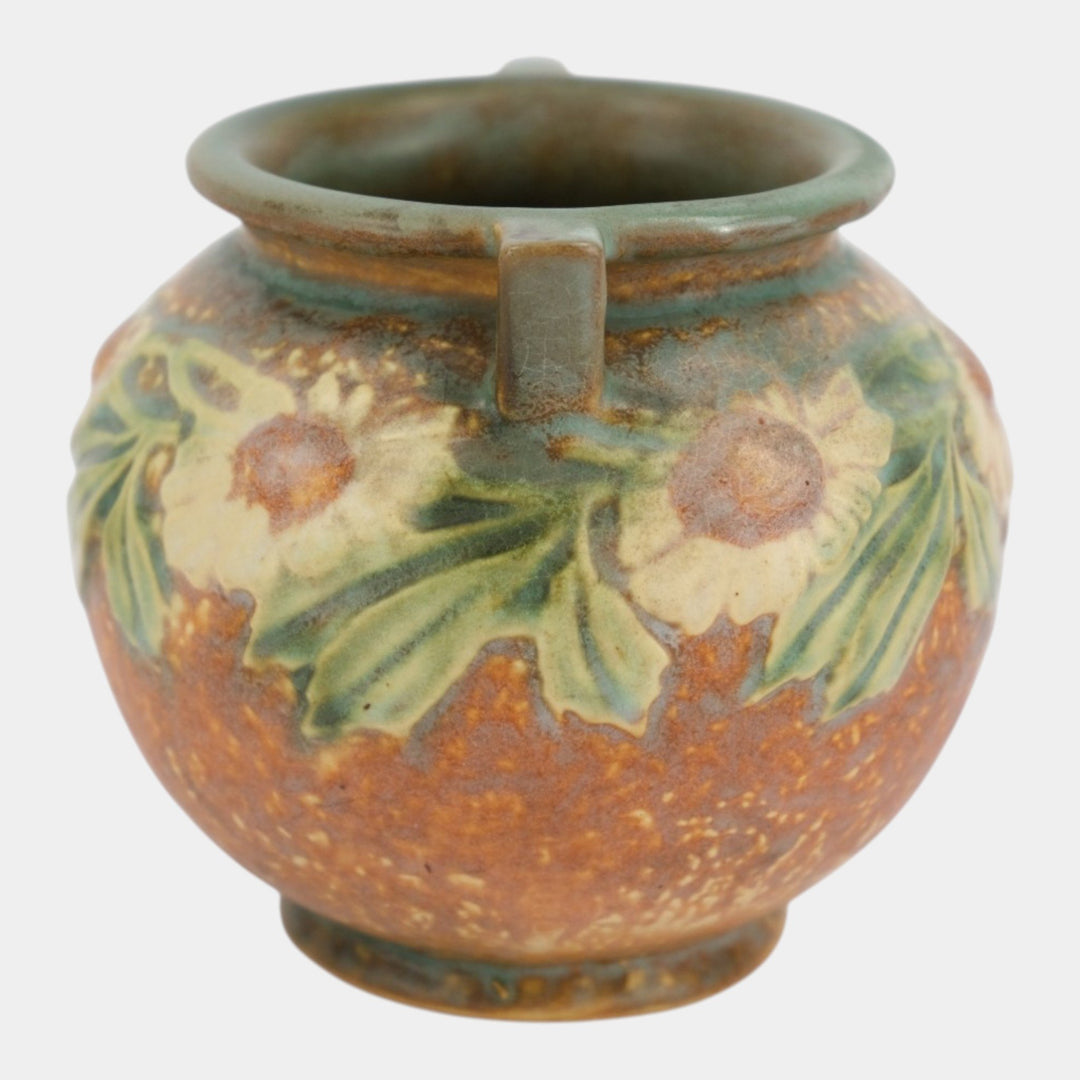 Roseville Dahlrose 1928 Arts & Crafts Pottery Ceramic Jardiniere 614-4