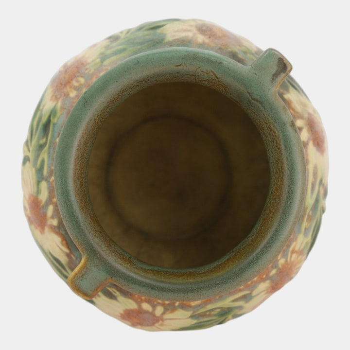 Roseville Dahlrose 1928 Arts & Crafts Pottery Ceramic Jardiniere 614-4