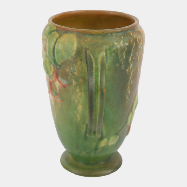 Roseville Fuchsia Green 1938 Vintage Art Pottery Ceramic Flower Vase 893-6