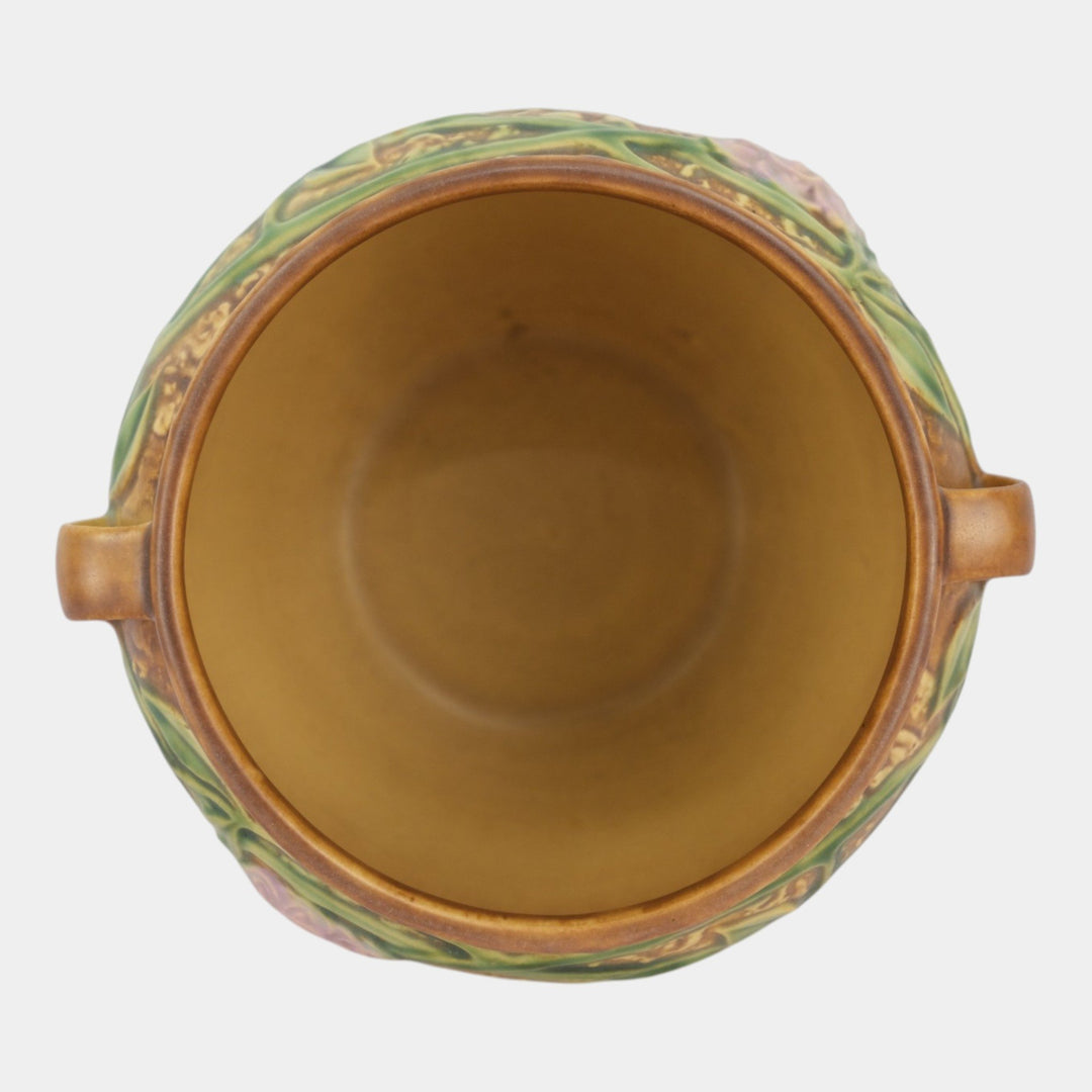 Roseville Wisteria Tan 1933 Vintage Art Pottery Ceramic Jardiniere Planter 628-5