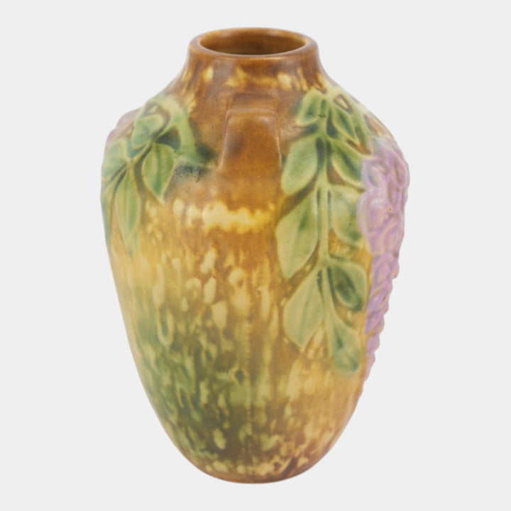 Roseville Wisteria Tan 1933 Vintage Art Deco Pottery Ceramic Vase 630-6