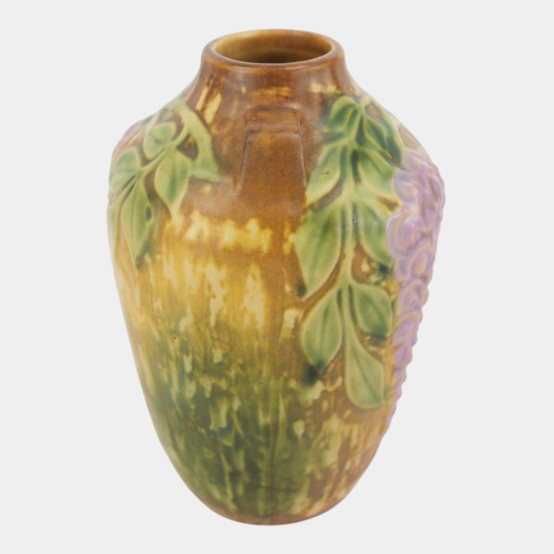 Roseville Wisteria Tan 1933 Vintage Art Deco Pottery Ceramic Vase 630-6