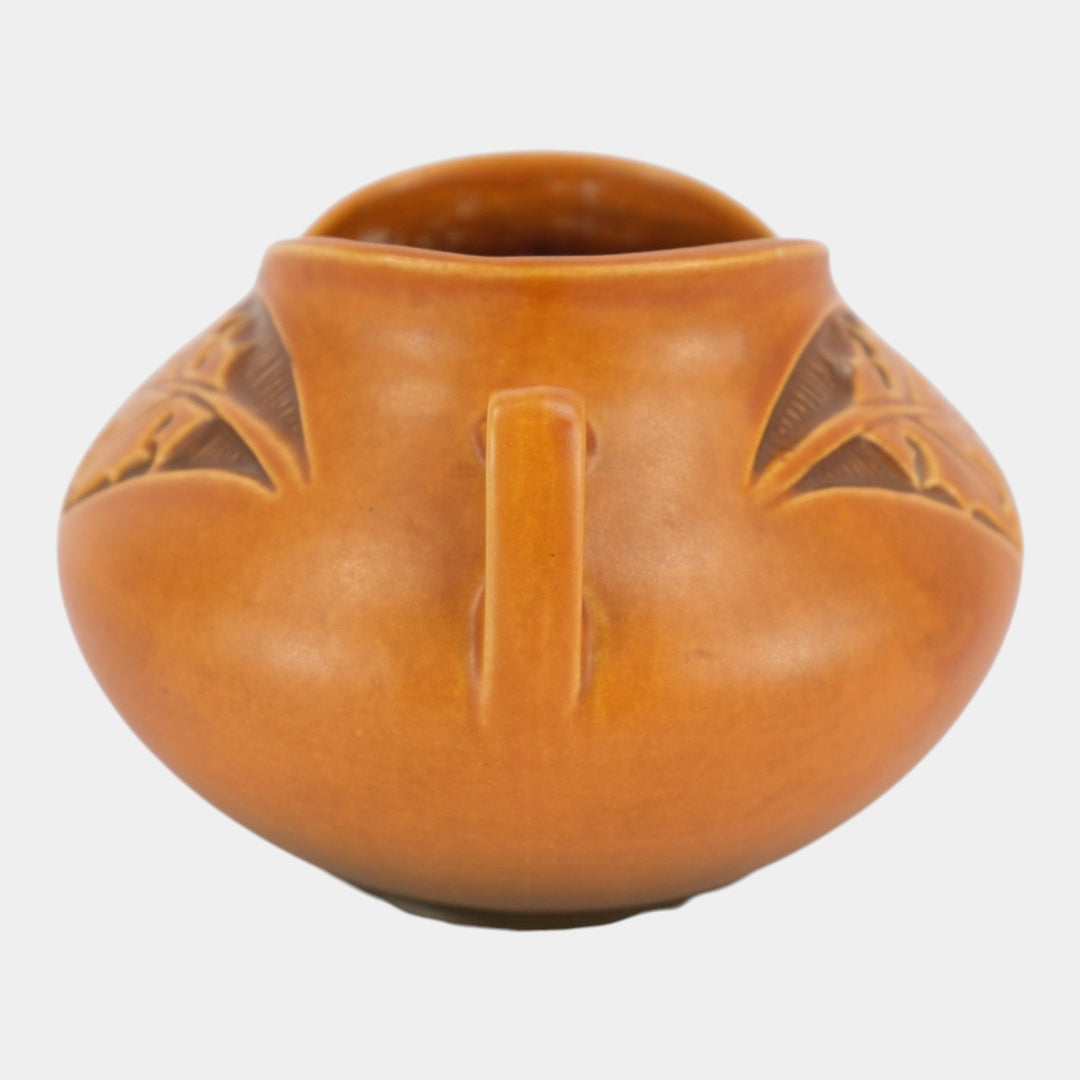 Roseville Silhouette Russet 1950 Mid Century Modern Pottery Bowl Vase 741-4