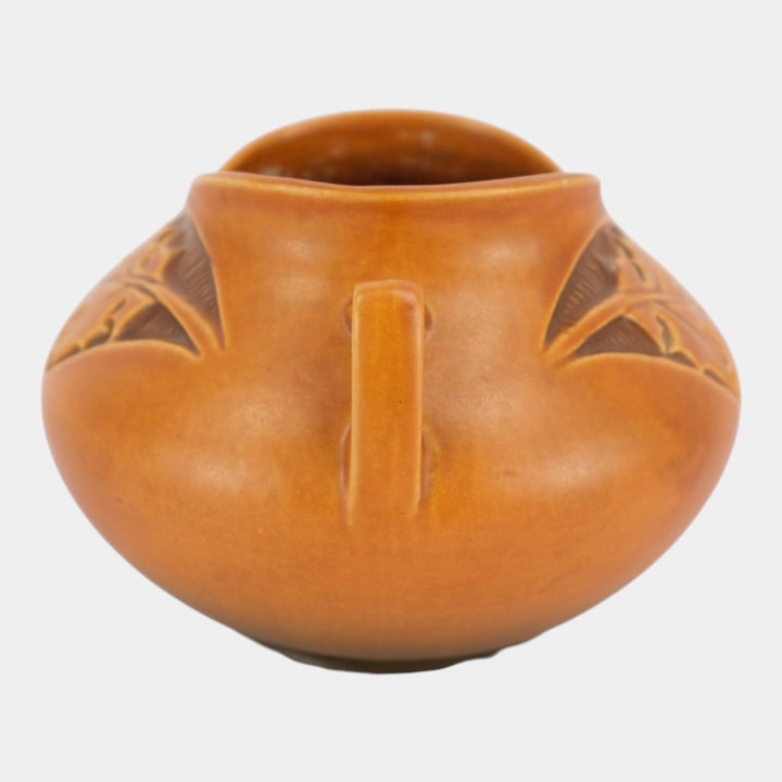 Roseville Silhouette Russet 1950 Mid Century Modern Pottery Bowl Vase 741-4