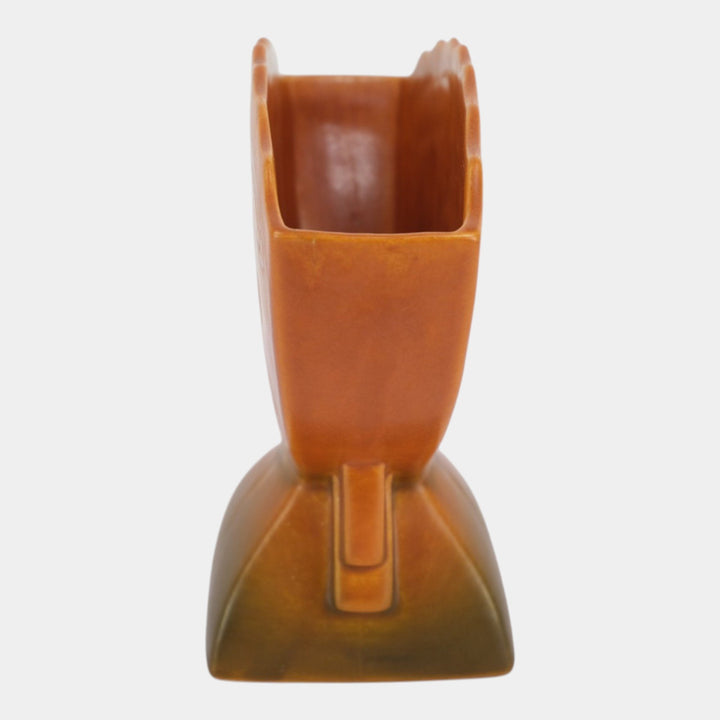 Roseville Silhouette Nude Russet 1950 Mid Century Modern Pottery Vase 783-7