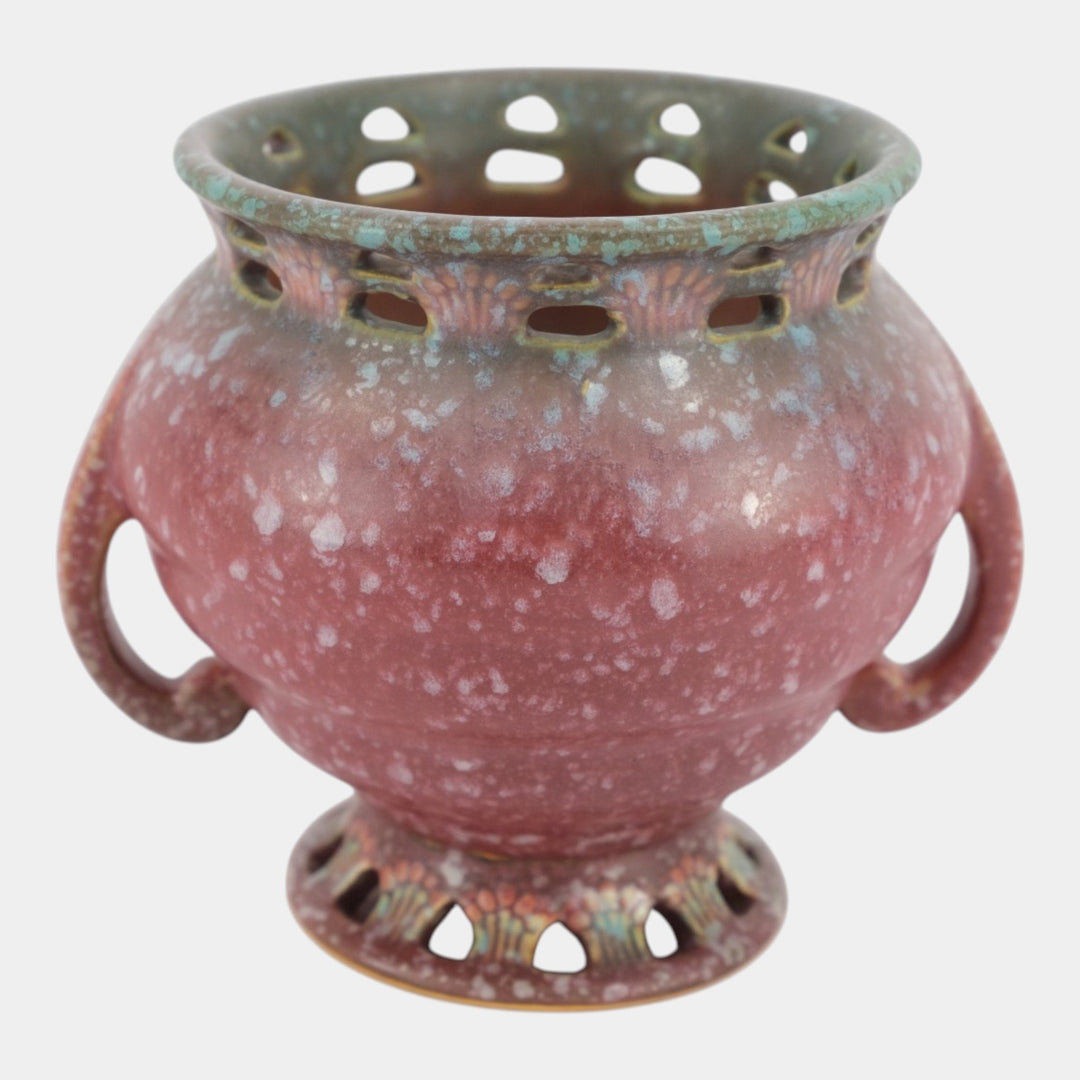 Roseville Ferella Red 1930 Vintage Art Deco Pottery Ceramic Flower Vase 504-5