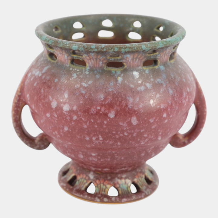 Roseville Ferella Red 1930 Vintage Art Deco Pottery Ceramic Flower Vase 504-5