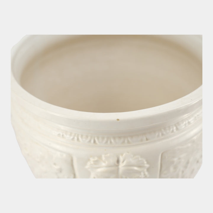 Roseville Florentine Ivory 1933 Vintage Art Pottery Ceramic Sand Jar 764-14