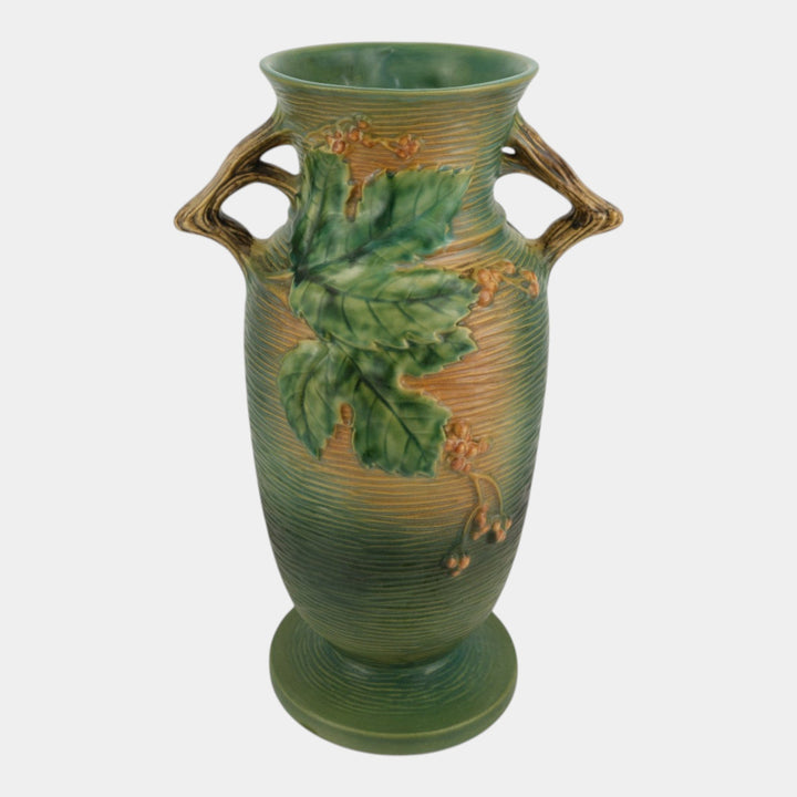 Roseville Bushberry Green 1941 Vintage Art Pottery Ceramic Floor Vase 41-18