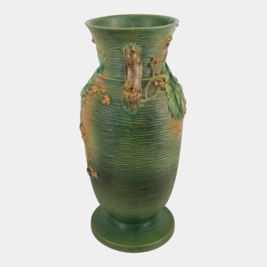 Roseville Bushberry Green 1941 Vintage Art Pottery Ceramic Floor Vase 41-18