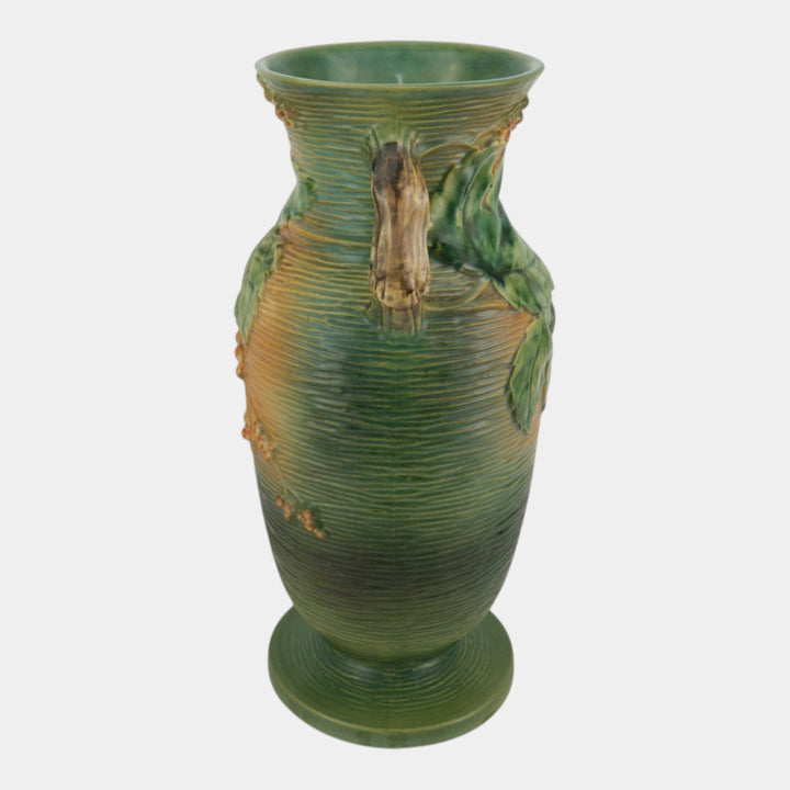 Roseville Bushberry Green 1941 Vintage Art Pottery Ceramic Floor Vase 41-18