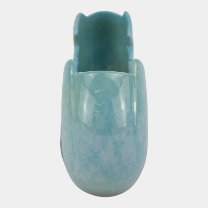 Roseville Wincraft Blue 1948 Mid Century Modern Pottery Ceramic Planter 231-10