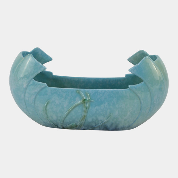 Roseville Wincraft Blue 1948 Mid Century Modern Pottery Ceramic Planter 231-10