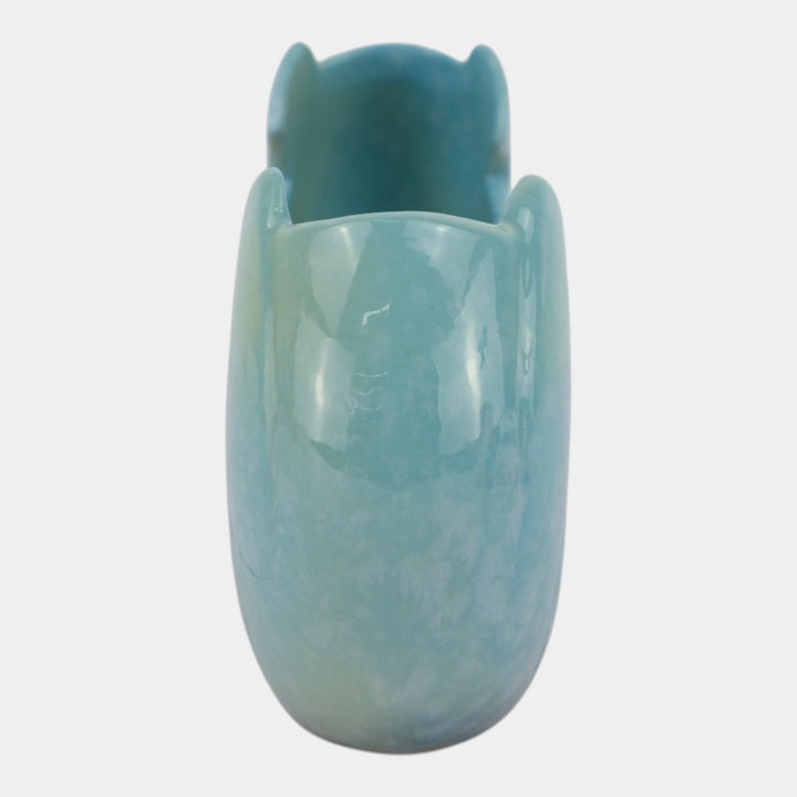 Roseville Wincraft Blue 1948 Mid Century Modern Pottery Ceramic Planter 231-10