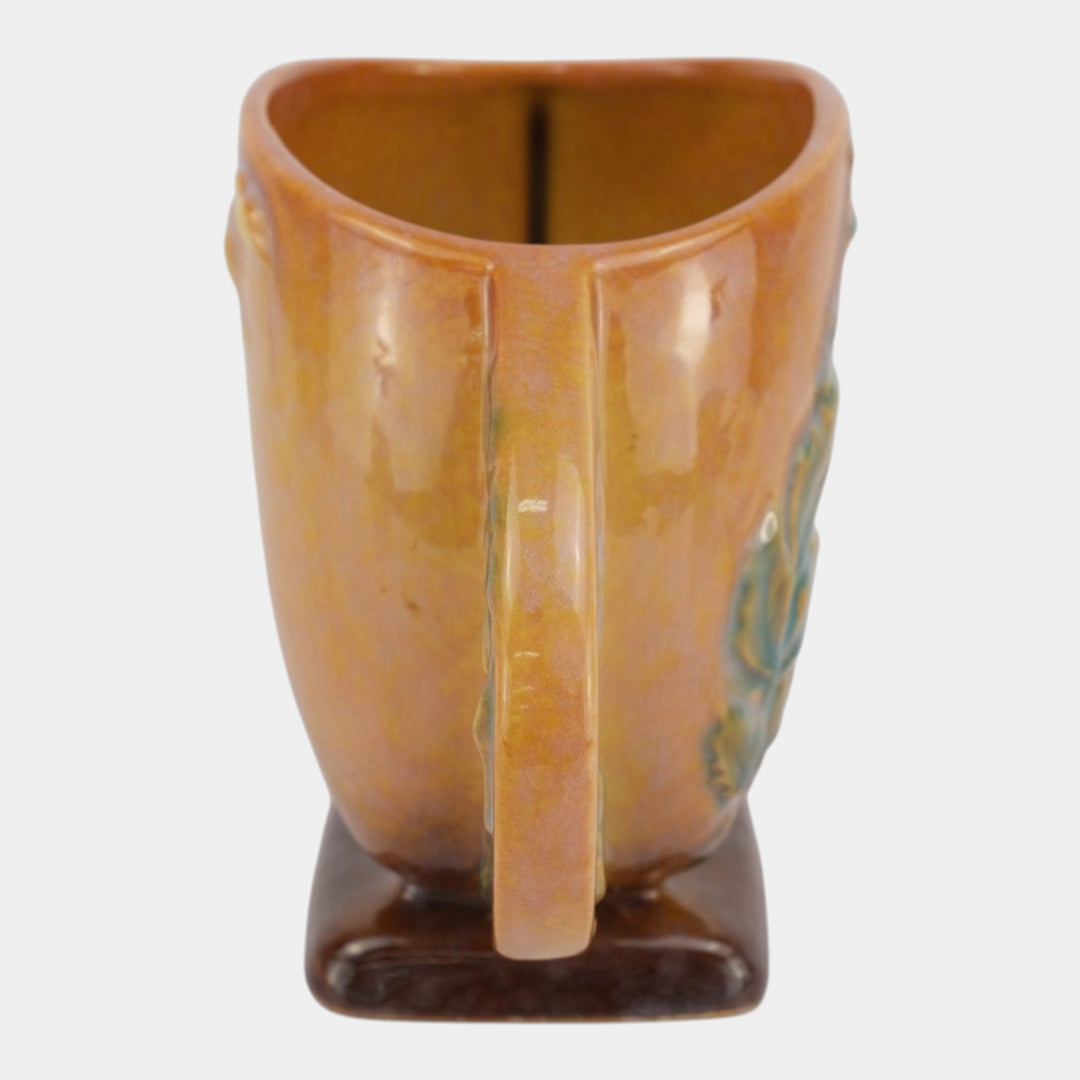 Roseville Wincraft Orange 1948 Mid Century Modern Pottery Ceramic Vase 241-6
