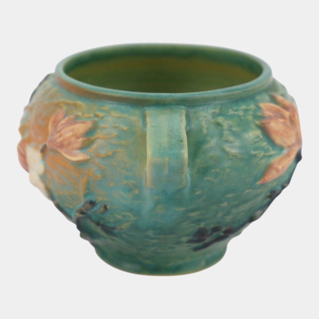 Roseville Magnolia Green 1943 Vintage Art Pottery Jardiniere Planter 665-4