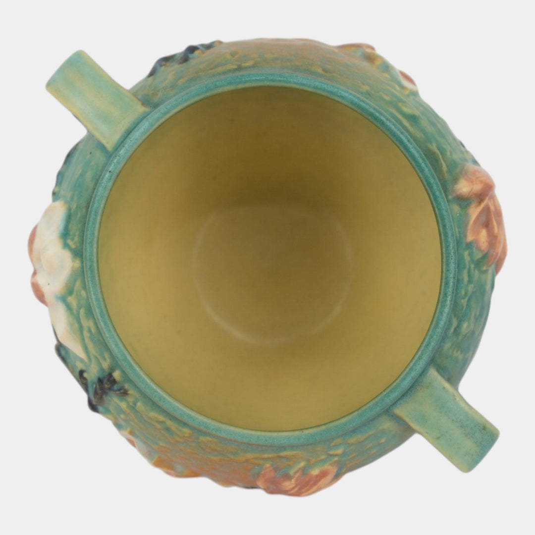 Roseville Magnolia Green 1943 Vintage Art Pottery Jardiniere Planter 665-4