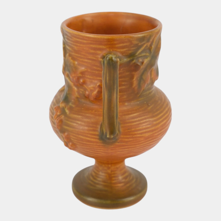 Roseville Bushberry Russet 1941 Mid Century Modern Pottery Ceramic Vase 156-6