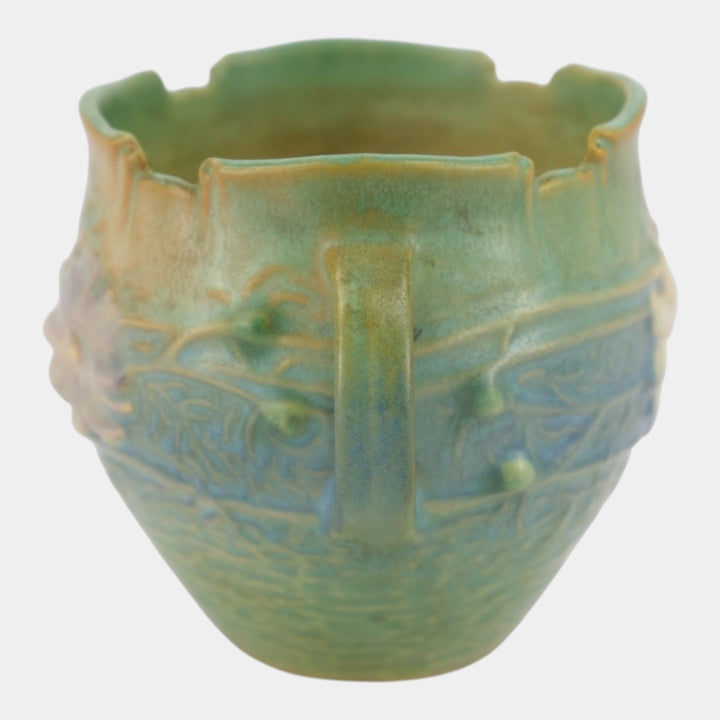 Roseville Cosmos Green 1939 Vintage Art Pottery Ceramic Jardiniere Planter 649-3