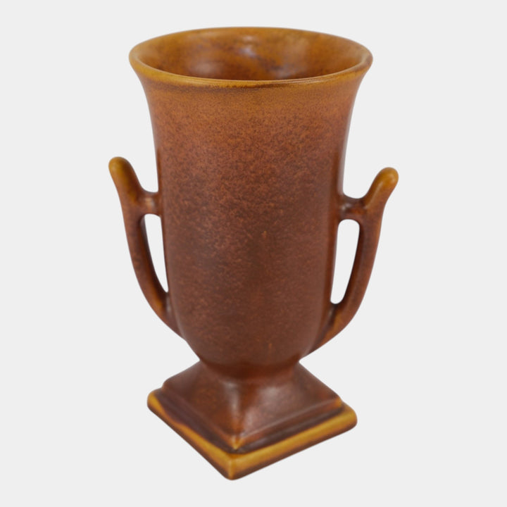 Monmouth Western Stoneware Vintage 1930s Art Pottery Brown Ceramic Vase