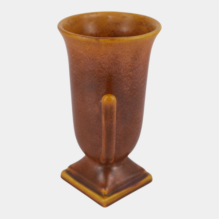 Monmouth Western Stoneware Vintage 1930s Art Pottery Brown Ceramic Vase