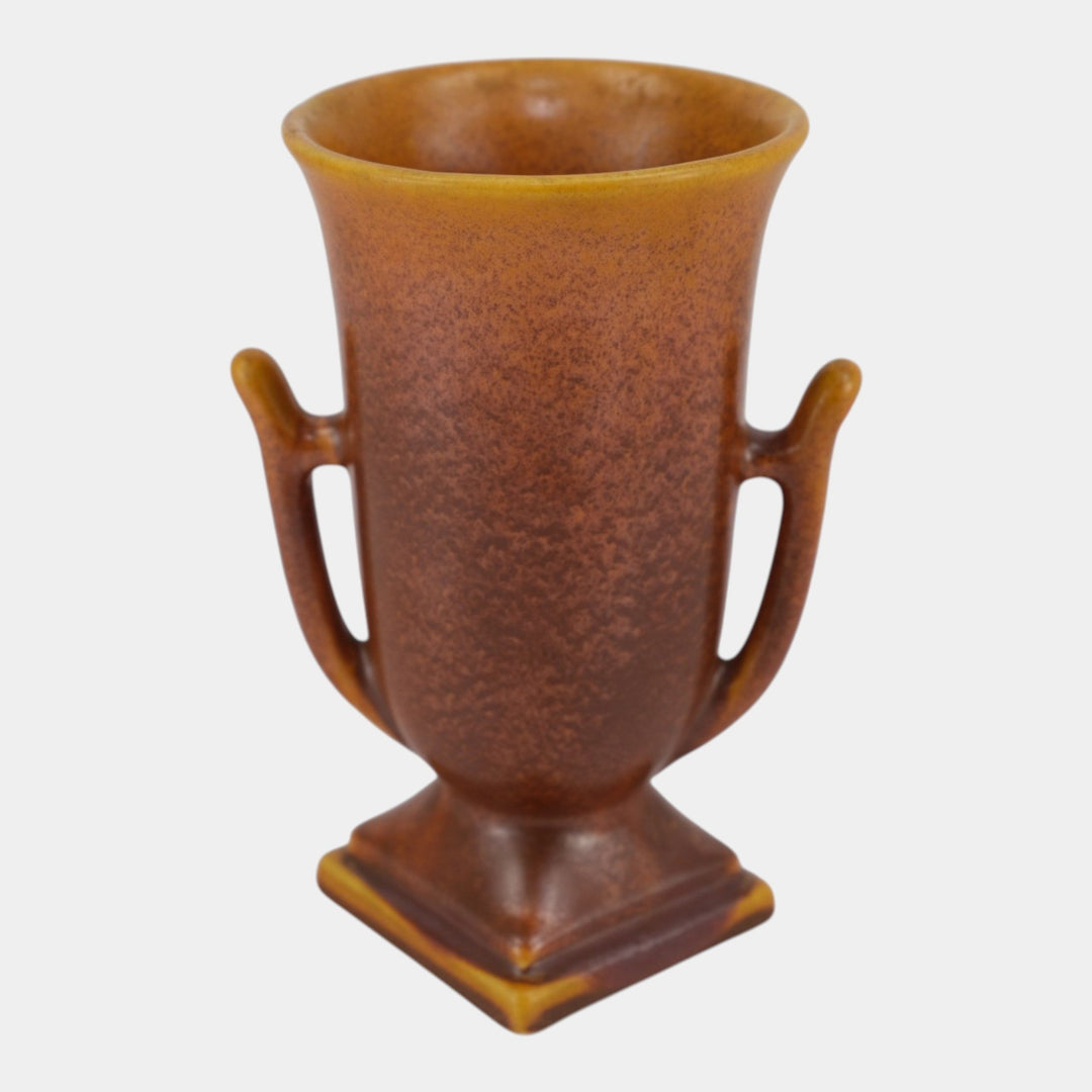 Monmouth Western Stoneware Vintage 1930s Art Pottery Brown Ceramic Vase