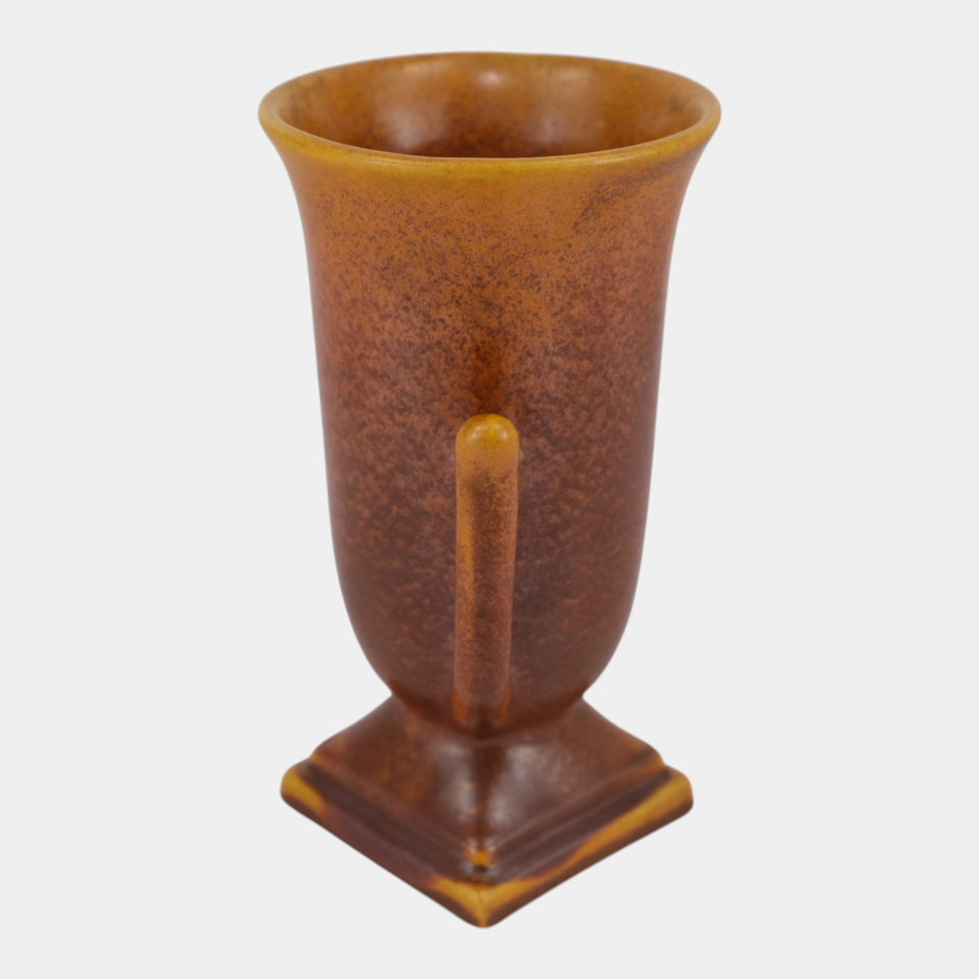 Monmouth Western Stoneware Vintage 1930s Art Pottery Brown Ceramic Vase