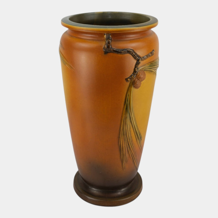 Roseville Pine Cone Brown 1940 Vintage Art Pottery Ceramic Umbrella Stand 777-20